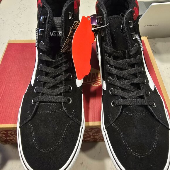 Vans Filmore Hi Vansguard Leather Suede Men's 10 Black CHECKERBOARD SHOES BOOTS - Picture 3 of 10